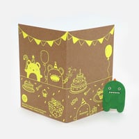 Image 2 of Carte + marque-page + enveloppe Dinosaure anniversaire A6