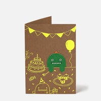 Image 1 of Carte + marque-page + enveloppe Dinosaure anniversaire A6