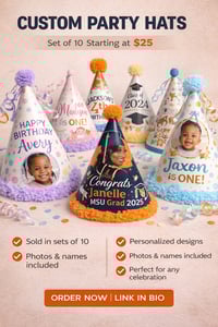 Image 1 of Custom Party Hats 