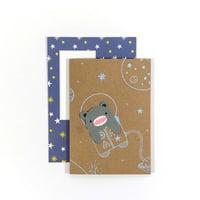 Image 3 of Carte + marque-page + enveloppe Monstre espace A6