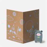 Image 2 of Carte + marque-page + enveloppe Monstre espace A6