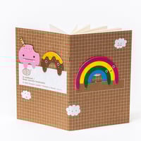 Image 2 of Carnet + marque-pages arc-en-ciel A6