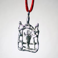 Image 1 of Advent day 18- Hand pilgrim badge in silver