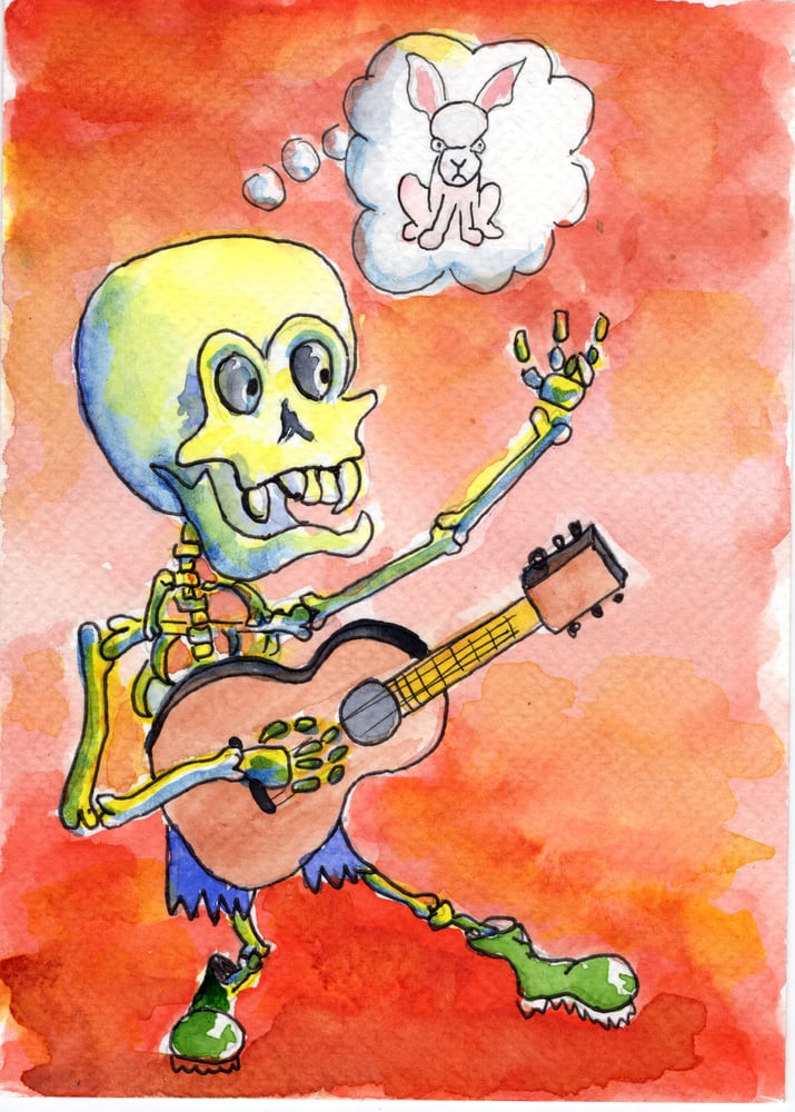 Image of Skeleton Thinks About Mad Rabbit