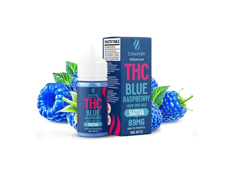 THC tekućina Plava malina 30ml Sativa