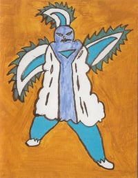 aqua shark greeting card 