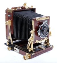 Image 2 of Tachihara 4X5 field camera W/ 150mm + 210mm Lenses + Holders + Film + Fresnel (#1831)