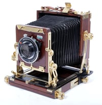 Image 4 of Tachihara 4X5 field camera W/ 150mm + 210mm Lenses + Holders + Film + Fresnel (#1831)