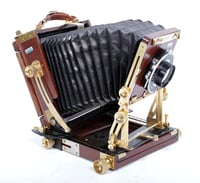 Image 9 of Tachihara 4X5 field camera W/ 150mm + 210mm Lenses + Holders + Film + Fresnel (#1831)