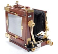 Image 7 of Tachihara 4X5 field camera W/ 150mm + 210mm Lenses + Holders + Film + Fresnel (#1831)