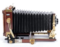 Image 8 of Tachihara 4X5 field camera W/ 150mm + 210mm Lenses + Holders + Film + Fresnel (#1831)