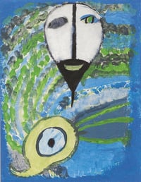 the blue might sam greeting card 