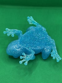 Image 5 of Azure Sparkle Hopper Resin Frog