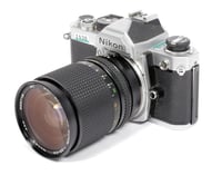 Image 3 of Nikon FM 35mm SLR film camera with 28-80mm MC zoom lens #1830