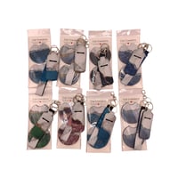 Image 3 of Essential Everyday Trio: Set of 3 Wristlet keychains with Lipstick Holder, Car Coaster