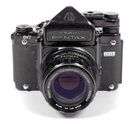 Image 2 of Pentax 6X7 MLU camera + prism + SMC 105mm F2.4 lens upgraded focusing screen (#1825)