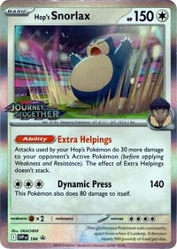 Hop's Snorlax - 184 (Prerelease) - SV: Scarlet & Violet Promo Cards - Near Mint