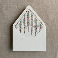 Image 1 of still bloom floral printed A7 envelope liner PACK of 10