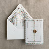 Image 3 of A7 printed cards - still bloom floral scallop edge -