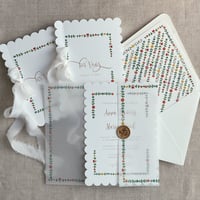 Image 8 of A7 printed cards - still bloom floral scallop edge -