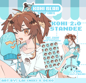 Image of Kohi 2.0 Acrylic Standee (+ FREE Phone Wallpaper)