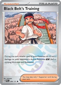 Black Belt's Training - 098/131 (Poke Ball Pattern) - SV: Prismatic Evolutions - Near Mint