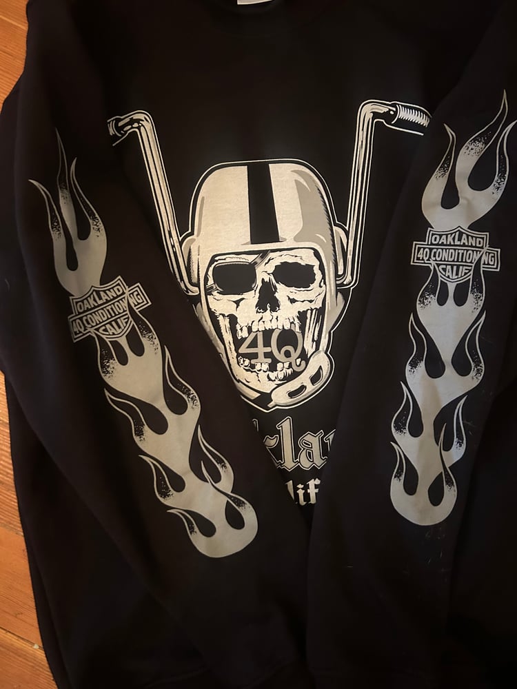 Image of  Raiders Oakland Crewneck pullover 100% USA MADE  