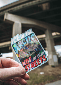 Image 1 of Cracked Ice greenland shark sticker