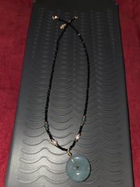 Image 2 of Jade and onyx beaded necklace 