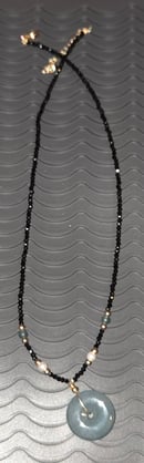 Image 3 of Jade and onyx beaded necklace