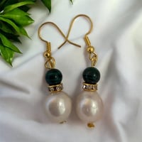 Malachite Moon Pearl Drops