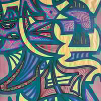 Image 3 of Watcher - 36 x 48" Paint & marker on paper