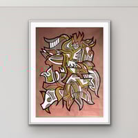 Image 1 of Heat - 36 x 48" Paint & marker on paper