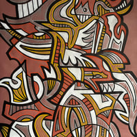 Image 3 of Heat - 36 x 48" Paint & marker on paper