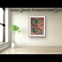 Image 2 of Rave - 36 x 48" Paint & marker on paper