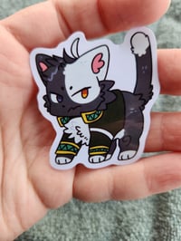 Image 2 of Windbreaker cat mini stickers