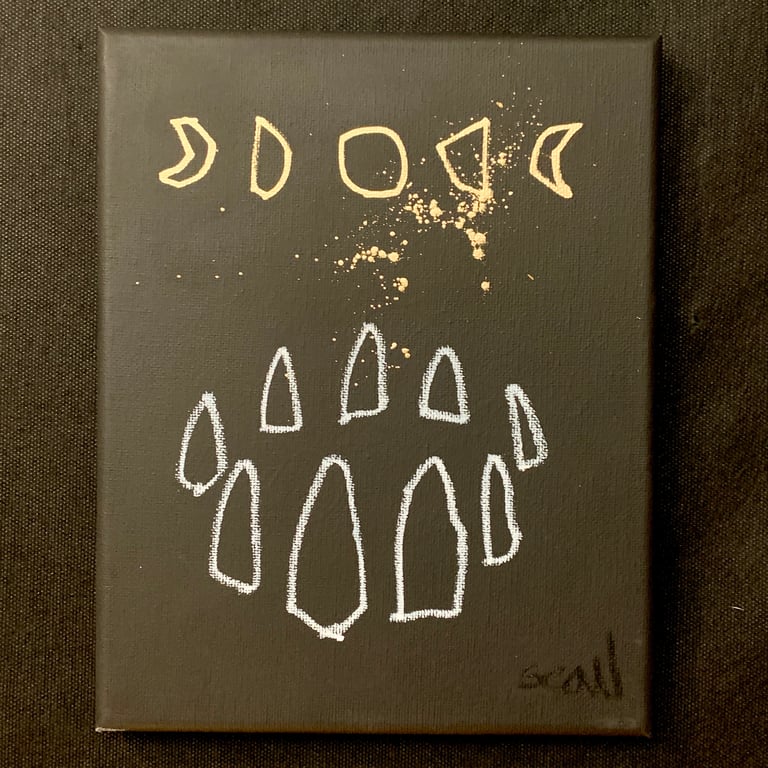 above th circle (original painting) ON CANVAS