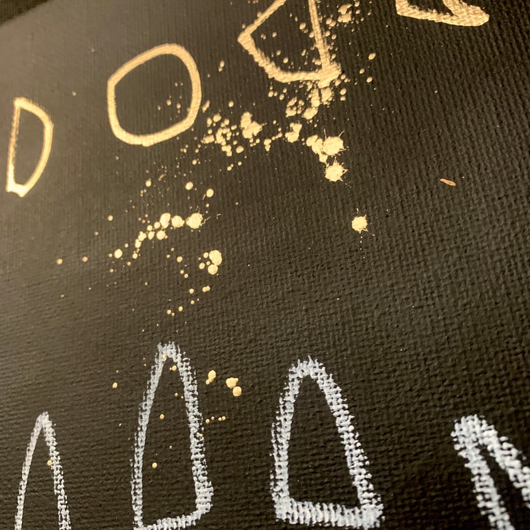 above th circle (original painting) ON CANVAS Image 2