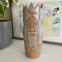 Image 1 of French Gray Stoneware Vase
