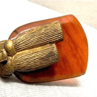 Image 1 of 1910s English Bakelite Cape/Shawl Clip