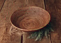 Straw bowl in brown