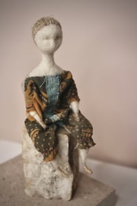 Image 1 of Needle felted, Japanese cotton Art Doll, #11
