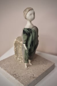 Image 1 of Needle felted, Japanese Cotton Art Doll, #13