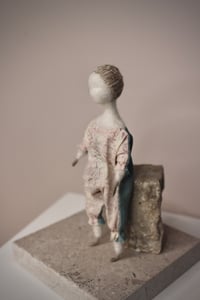 Image 4 of Needle felted Japanese silk Art Doll, #15