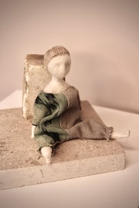 Image 7 of Needle felted, Japanese Cotton Art Doll, #13