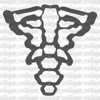 Futuristic Back Ribs Digital Stencil