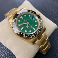 Image 2 of Rolex Submariner- 40 mm- Oro e verde - acciaio