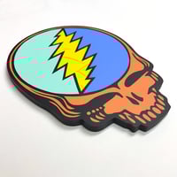 Image 2 of 12" Woodcut Stealie Painting - 16