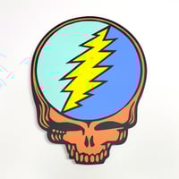 Image 1 of 12" Woodcut Stealie Painting - 16