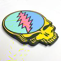 Image 2 of 12" Woodcut Stealie Painting - 20